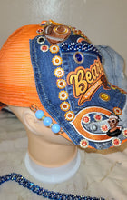 Load image into Gallery viewer, MfabDesigns Xclusive Lite/Denim Dark Trucker Bears Denim Remix Cap "All Cs"