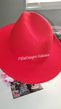 Load image into Gallery viewer, Red Top/Gunmetal Bottom Fedora
