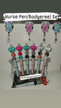 Load image into Gallery viewer, Custom Nurse Focal Pens &amp; Badgereels-Pink Set
