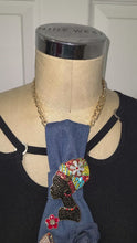 Load and play video in Gallery viewer, Queens Love Flowers Denim Remix Tie
