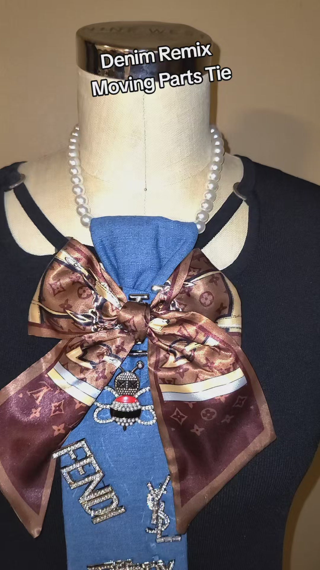 Denim Remix Moving Parts Tie