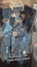 Load and play video in Gallery viewer, Lite and Dark Denim Remix Tie "Flower Bomb" Edition
