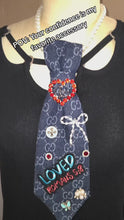 Load and play video in Gallery viewer, MfabDesigns Xclusive Denim Remix Statement Piece Tie. "Loved".
