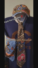 Load and play video in Gallery viewer, Carmel and Denim Trio Cap,Tie and Crossbody
