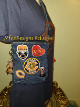 Load image into Gallery viewer, MfabDesigns Xclusive Bears Denim Remix Crossbody
