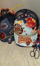 Load image into Gallery viewer, MfabDesigns Xclusive Lite/Denim Dark Trucker Bears Denim Remix Cap
