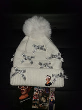 Load image into Gallery viewer, Snow White Kids Bow Beanie
