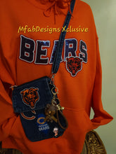 Load image into Gallery viewer, MfabDesigns Xclusive Bears Denim Remix Crossbody
