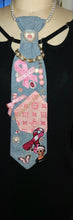 Load image into Gallery viewer, Denim And Pink Courage Tie
