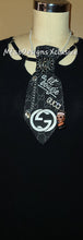 Load image into Gallery viewer, Black Denim Bougie Remix Tie
