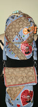 Load image into Gallery viewer, Carmel and Denim Trio Cap,Tie and Crossbody
